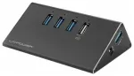 LC-Power USB centrmezgls 3x USB 3.0 + 1x uzlādes funkcija LC-HUB-ALU-2B-4