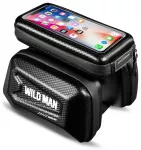 WILDMAN traveling bag for bike frame with zipper E6S 1,2L ( 4 "- 7" ) black