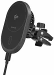 Swissten Magnetic Auto Turētājs MagRide ar Bezvadu Uzlādi Qi2 15W (MagSafe compatible)