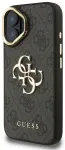 Guess PU 4G Metal Logo Stand Camera Frame Case Aizsargapvalks priek&scaron; iPhone 16 / melns