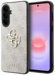 Case Guess Leather 4G Metal Logo Aizsargapvalks priek&scaron; Samsung Galaxy A37 5G / rozā