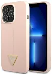 Guess GUHCP13XSLTGP Silicone Triangle Aizsargapvalks priek&scaron; iPhone 13 Pro Max 6,7" / rozā