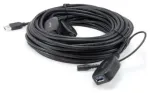 USB kabelis Equip USB-A - USB-A 15 m Black (133348)