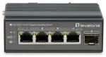 LevelOne pramoninis jungiklis 4xGE/1xGSFP+DIN valdymo neturintis metalinis