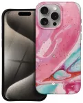 Forcell F-Protect Mirage phone case with MagSafe support for iPhone 15 Pro Max pink multicolor
