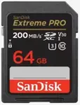 SanDisk Extreme PRO SDXC 64GB atminties kortelė