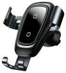 Baseus Gravity Air Vent Turētājs Gaisa Restei Ar Wireless Uzlādi + Micro USB Vads 1.2m