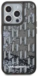 Karl Lagerfeld Liquid Glitter Monogram Gradient Case Aizsargapvalks priek&scaron; iPhone 15 Pro Max / melns