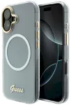 Case Guess IML Gradient Script Metal MagSafe Aizsargapvalks priek&scaron; iPhone 17 / balts