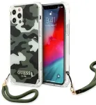 Guess GUHCP12LKSARKA Camo Collection Aizsargapvalks priek&scaron; iPhone 12 Pro Max 6,7" / haki