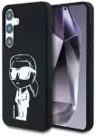 Karl Lagerfeld Silicone Graffiti Ikonik Printed Logo MagSafe Aizsargapvalks priek&scaron; Samsung Galaxy S25 / melns
