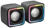 Mars Gaming MSCUBE Kompaktie RGB spēļu skaļruņi 8W DSP / melni