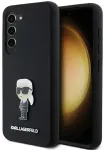 Karl Lagerfeld KLHCS23MSMHKNPK S23+ S916 juodas|black silikoninis dėklas Ikonik Metal Pin