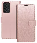 MEZZO mandala knyginio tipo telefono dėklas Samsung Galaxy A33 5G (A336) rožinis