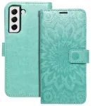 MEZZO mandala knyginio tipo telefono dėklas Samsung Galaxy A52 5G (A526) | A52 4G (A525) | A52s 5G (A528) žalias