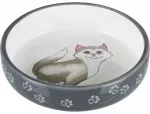 Pet bowl, ceramic - Trixie Cat bowl for short nosed breeds, ceramic, 0.3 l/&oslash; 15 cm