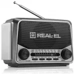 Radijas REAL-EL X-525 pilkos spalvos
