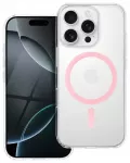 Drop Glue Colorful Ring telefono dėklas su stovu ir MagSafe palaikymu iPhone 13 rožinis