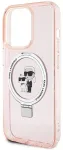 Karl Lagerfeld Ring Stand Karl&Choupettte MagSafe Back Case Aizsargapvalks Priek&scaron; Apple iPhone 15 Pro Max