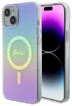 Guess GUHMP15SHITSU Hardcase IML Iridescent MagSafe Aizsargapvalks priek&scaron; iPhone 15 / 14 / 13 6.1" / violets