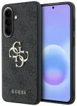 Case Guess Leather 4G Metal Logo Aizsargapvalks priek&scaron; Samsung Galaxy A57 5G / melns