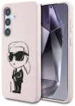 Case Karl Lagerfeld Silicone Graffiti Ikonik Printed Logo MagSafe Aizsargapvalks priek&scaron; Samsung Galaxy S25 / rozā