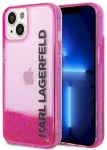 Karl Lagerfeld KLHCP14MLCKVF Hardcase Liquid Glitter Elong Aizsargapvalks priek&scaron; iPhone 14 Plus / 15 Plus 6.7" / rozā