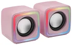 Mars Gaming MSCUBEP Kompaktie RGB gaming skaļruņi 8W DSP / rozā