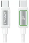 USAMS SJ815 U110 duomenų perdavimo ir įkrovimo laidas | USB-C į Lightning | 60W | 1.2m | juodas