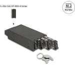 Delock Slim Bay keičiamas rėmelis 4 x M.2 NVMe SSD su Slim SAS SFF-8654 sąsaja