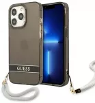 Guess GUHCP13LHTSGSK iPhone 13 Pro | 13 6,1" czarny|black hardcase Translucent Stap