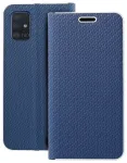 LUNA Book Carbon knyginio tipo telefono dėklas Samsung Galaxy A51 (A515) mėlynas