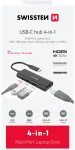 Swissten 4in1 USB-C Hub Daudzportu klēpjdatora dokstacija USB-C 100W / HDMI 4K / 2x USB-A