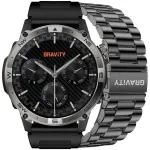 Smartwatch Gravity Siksniņa + aproce GT46-1 / melns