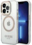 Guess GUHMP15SHTRMD Metal Outline Magsafe Hard Case Aizsargapvalks priek&scaron; iPhone 15 / 14 / 13 6.1" / zelta