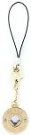 Guess GUCPMHGLD Telefona siksniņa Heart Diamond Charm with Rhinestones