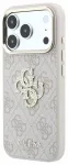 Guess PU 4G Strass Metal Logo Case Aizsargapvalks priek&scaron; iPhone 18 Pro Max / rozā