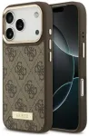 Case Guess 4G Logo Plate MagSafe for      iPhone 18 Pro Max / 17 Pro Max brown