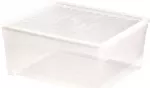 Dėžutė su dangteliu Textile Box 18,5L 39,6x34,3x17,3cm skaidrus