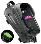 Rockbros B68 Bike Pannier for Frame, Armored, with Phone Pocket and Cover, 1.7L - Black