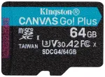 Kingston Canvas Go Plus MicroSDXC Atmiņas karte 64GB