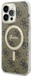 Guess GUHMP15XH4STW Hardcase IML 4G MagSafe Aizsargapvalks priek&scaron; iPhone 15 Pro Max 6.7" / brūns