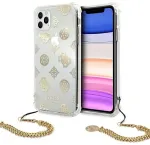 Guess GUHCN58KSPEGO Peony Chain Collection Aizsargapvalks priek&scaron; iPhone 11 Pro 5,8" / zelta
