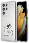 Karl Lagerfeld KLHCS21LCFNRC Hardcase Choupette Fun Aizsargapvalks priek&scaron; Samsung Galaxy S21 Ultra G998 / caurspīdīgs