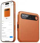 BOYA Notra Voice Recorder with AI Transcription - Orange