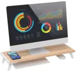 Techly monitoriaus stovėtojas, natūralaus medžio