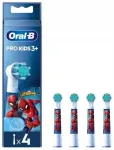 Oral B PRO Kids 3+ vaiki&scaron;ko dantų &scaron;epetėlio atsarginės galvutės Spiderman 4 vnt.