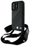 BMW BMHCP16M23PSCCK iPhone 16 Plus 6.7"   czarny|black hardcase M Edition Carbon Stripe & Strap