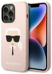 Karl Lagerfeld MagSafe Compatible Case Liquid Silicone Karl Head for iPhone 14 Pro Max Pink