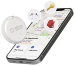 SBS Track My Circle Locator Compatible with Apple Find My - White